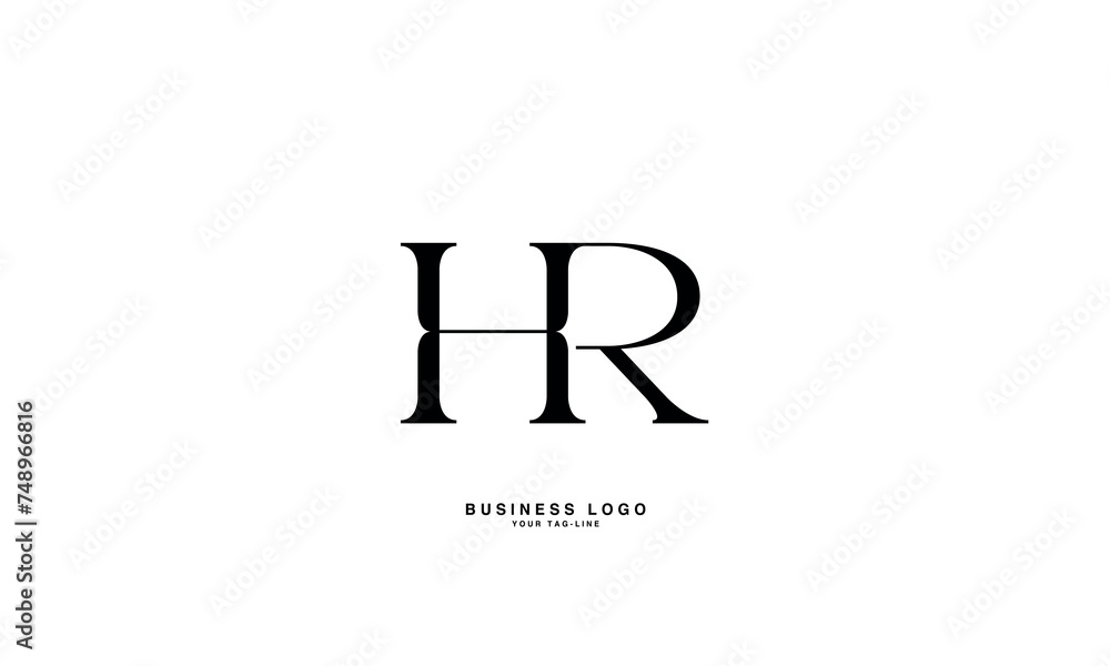 HR, RH, H, R, Abstract Letters Logo mONOGRAM HR, RH, H, R, Abstract Letters Logo mONOGRAM