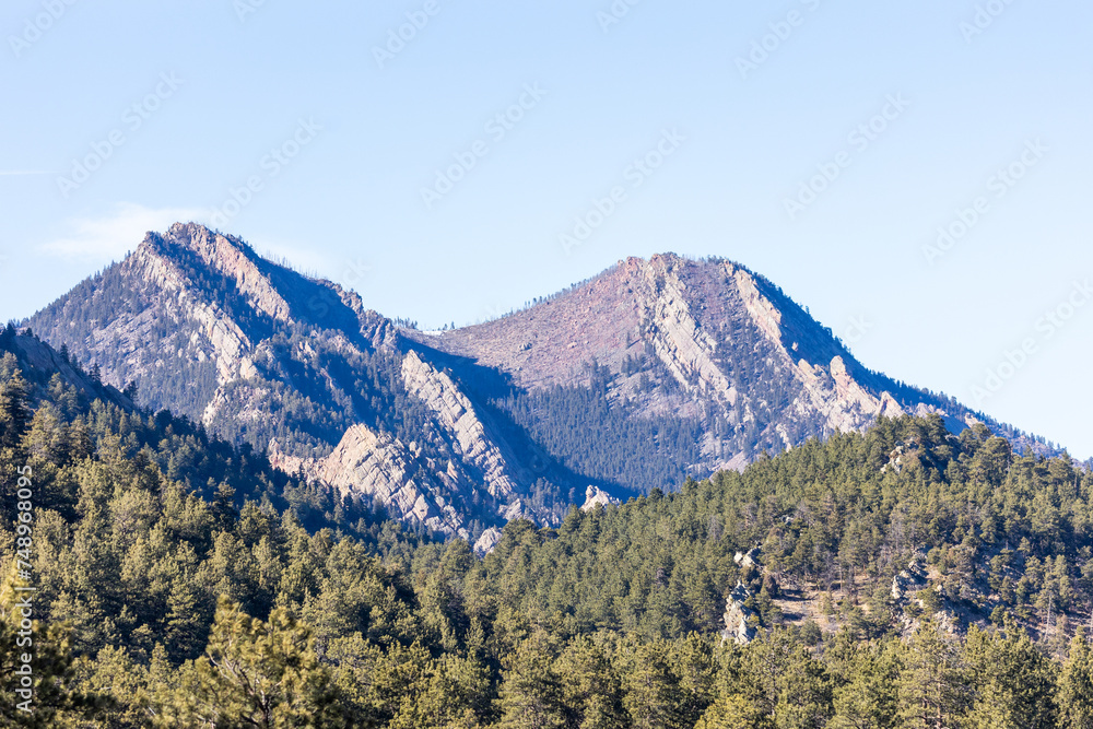 Green Mountain of Boulder Colorado Mountain Range Near Flatirons