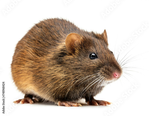 Wallpaper Mural Wühlmaus isoliert auf weißen Hintergrund, Freisteller Torontodigital.ca