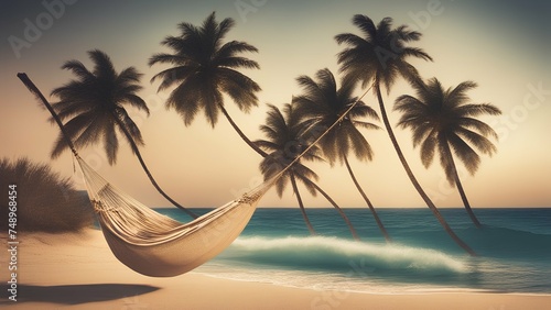hammock on the beach © Михаил Шелихов