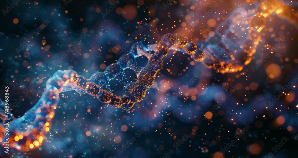 Digital Abstract Art: Double Helix DNA Digital Abstract Art: Double Helix DNA