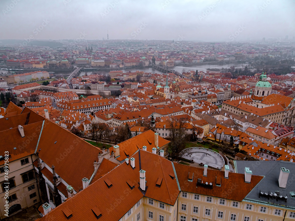 Panoramic view of the city of Prague
