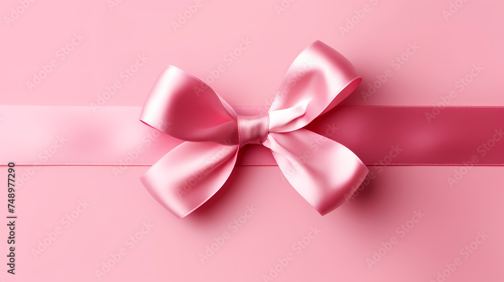 Ribbon on pastel background top view, gift ribbon Ribbon on pastel background top view, gift ribbon
