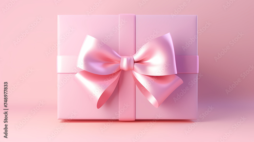 Ribbon on pastel background top view, gift ribbon Ribbon on pastel background top view, gift ribbon