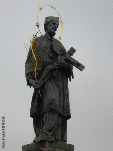 Statue of St. John Nepomuk, the patron saint of Prague