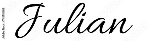 Julian - black color - name written - ideal for websites,, presentations, greetings, banners, cards,, t-shirt, sweatshirt, prints, cricut, silhouette, sublimation	

