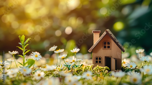 Wallpaper Mural green home, house model Torontodigital.ca