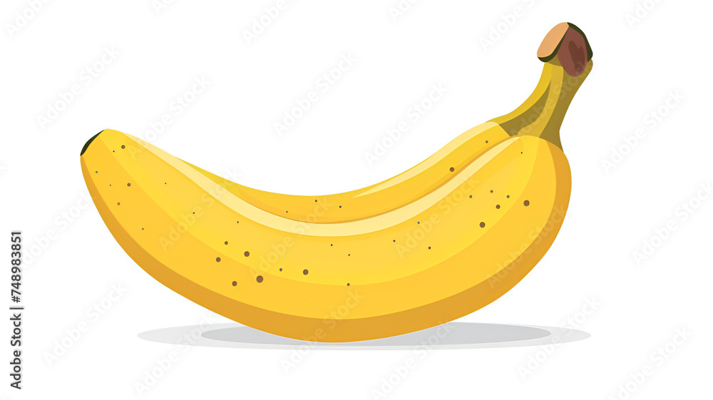 Flat vector banana  logo isolated on white background