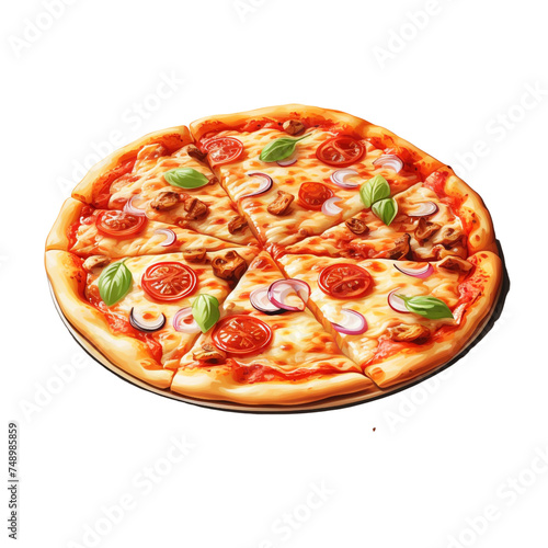 Regina Style Pizza isolated on transparent background