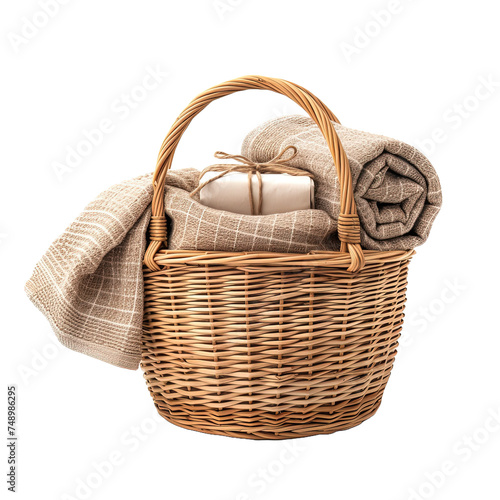 DIY Home Decor Hamper isolated on white or transparent background