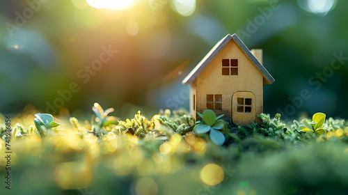 Wallpaper Mural minimalist house miniature, house model Torontodigital.ca