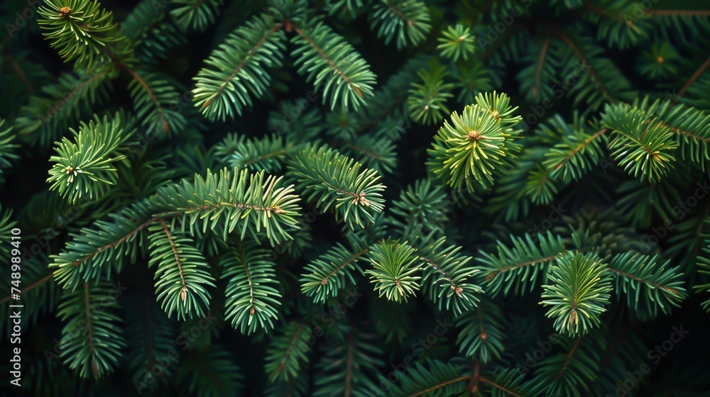 Green fir leaves as background Green fir leaves as background
