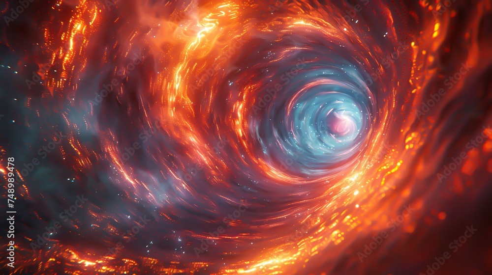 A colorful tunnel of energy A colorful tunnel of energy
