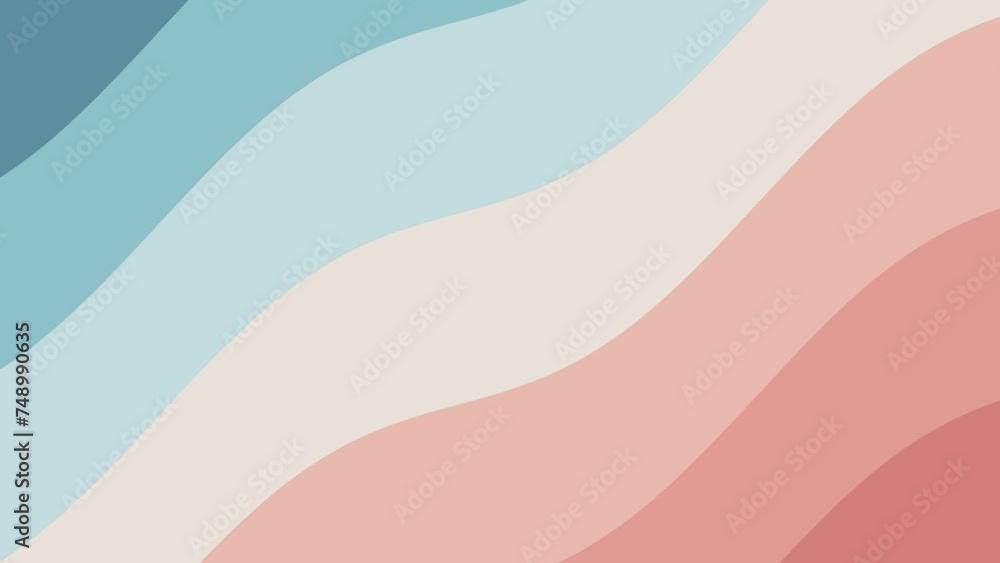Abstract summer stripe wave flow pattern background animation