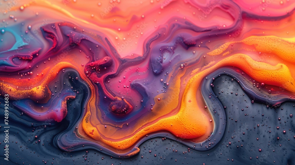 Vibrant swirling colors with glossy finish, beadlike droplets throughout. Great for creative projects. Vibrant swirling colors with glossy finish, beadlike droplets throughout. Great for creative projects.