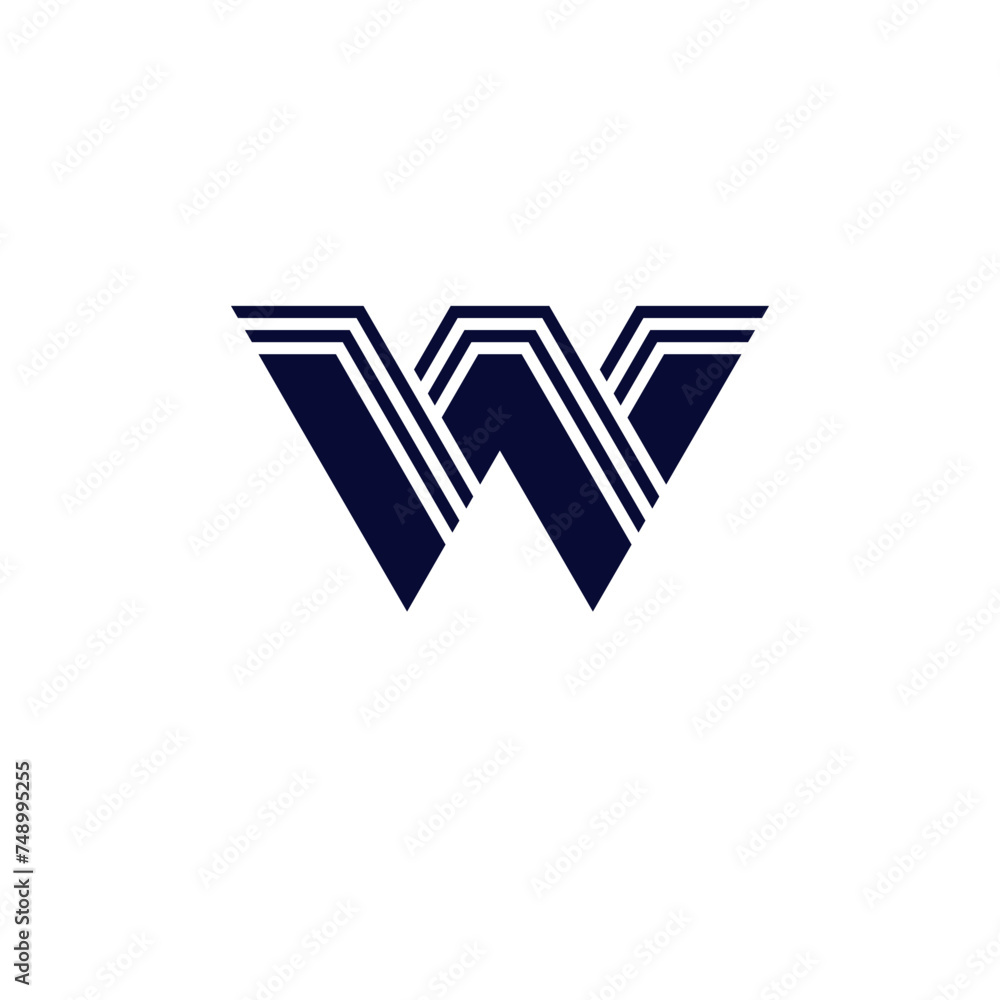W letter monogram, easy editable illustration logo design icon eps 10 W letter monogram, easy editable illustration logo design icon eps 10