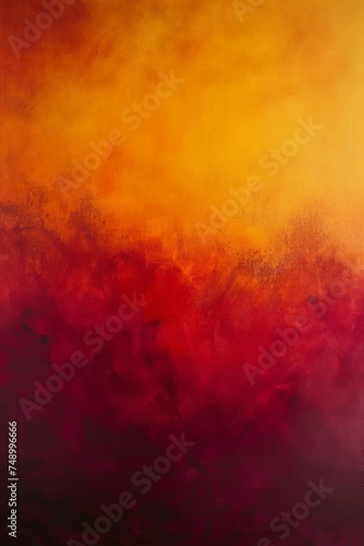 Red and Yellow Sky Painting