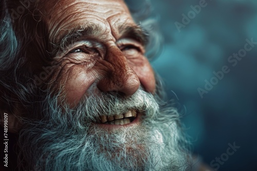 Smiling Old Man With White Beard © BrandwayArt