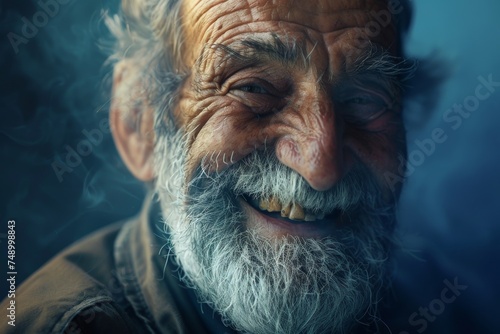 Smiling Old Man With Beard