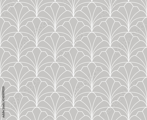 Elegant art nouveau seamless pattern. Abstract minimalist background. Geometric art deco texture. photo