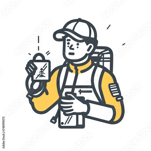 Wallpaper Mural Disaster Response Coordinator Managing Emergency Operation. Vector Icon Illustration. Job Icon Concept Isolated Premium Vector.  Torontodigital.ca