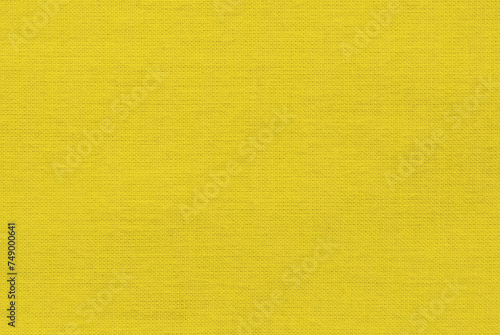 Yellow canvas texture, bright yellow jersey fabric texture as background