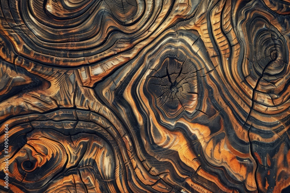 Detailed Close Up of Wood Texture