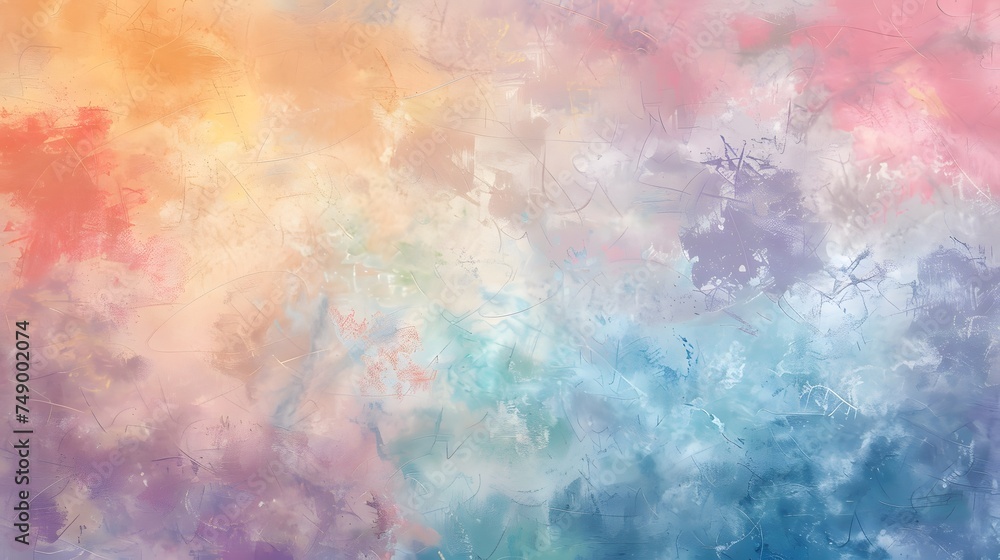 Abstract Pastel Paint Strokes and Textures Background