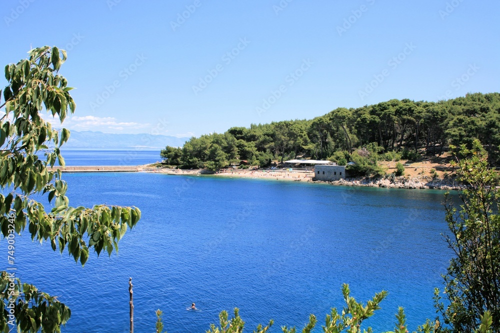 the blue sea near Rovenska, island Losinj, Croatia