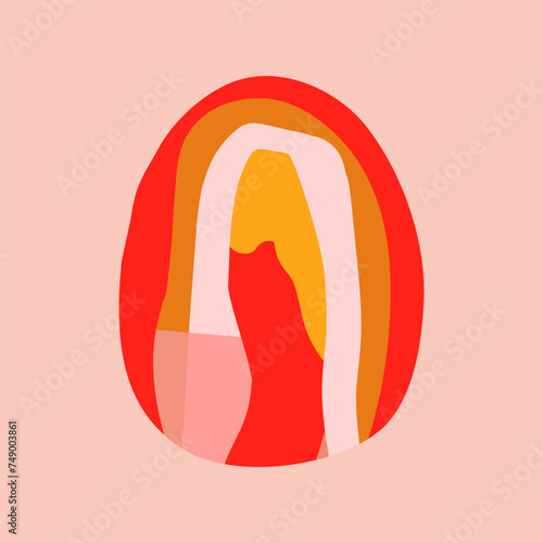 Happy Easter set of cards, posters or covers in modern minimalistic style eggs. Trendy cute templates for advertising and branding, congratulations or invitations