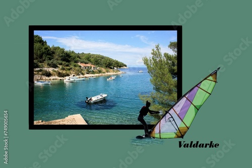 Postcard design for Valdarke  island Losinj  Croatia