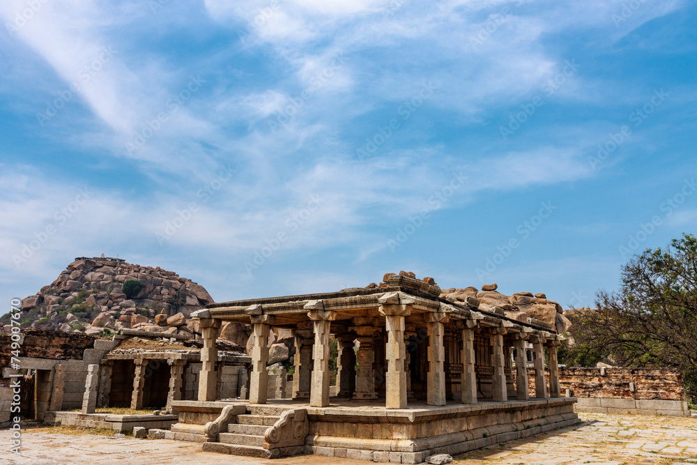 Varaha temple in Hampi, Karnataka, India, Asia