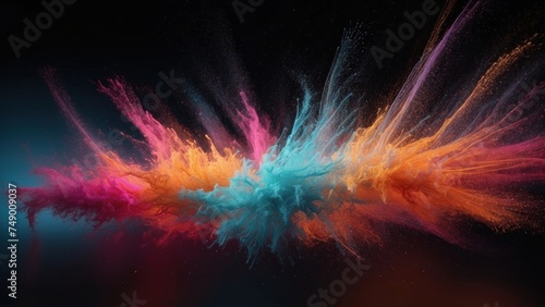 Technology particle abstract background with vibrant colors and dynamic motion