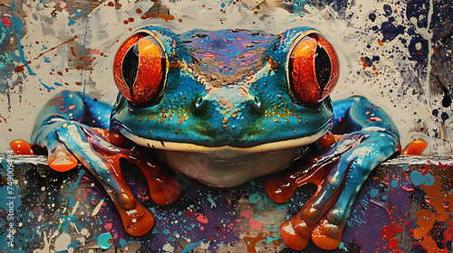 surreal frog