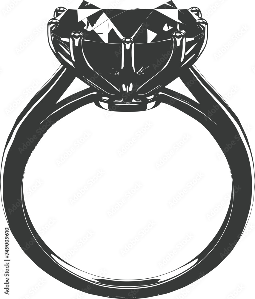 Silhouette Diamond ring black color only full Silhouette Diamond ring black color only full