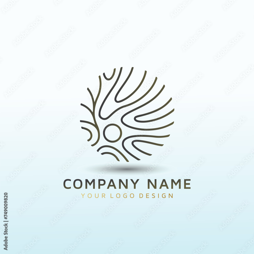 Stunning Minimalist Neuron Inspired Logo