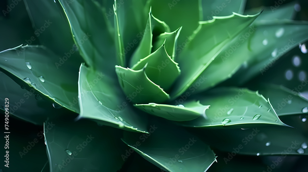 Obraz premium Lush green aloe vera plant