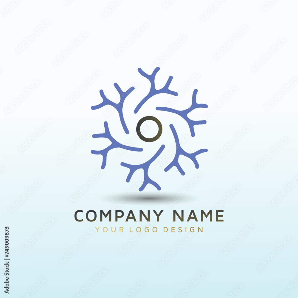 Stunning Minimalist Neuron Inspired Logo Stunning Minimalist Neuron Inspired Logo
