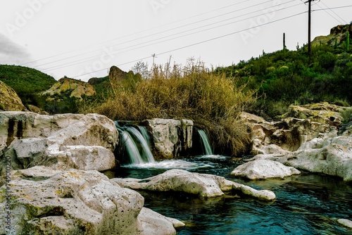 Waterfalls along Tortilla Creek, just outside Tortilla Flat along Arizona's infamous Apache Trail.  photo