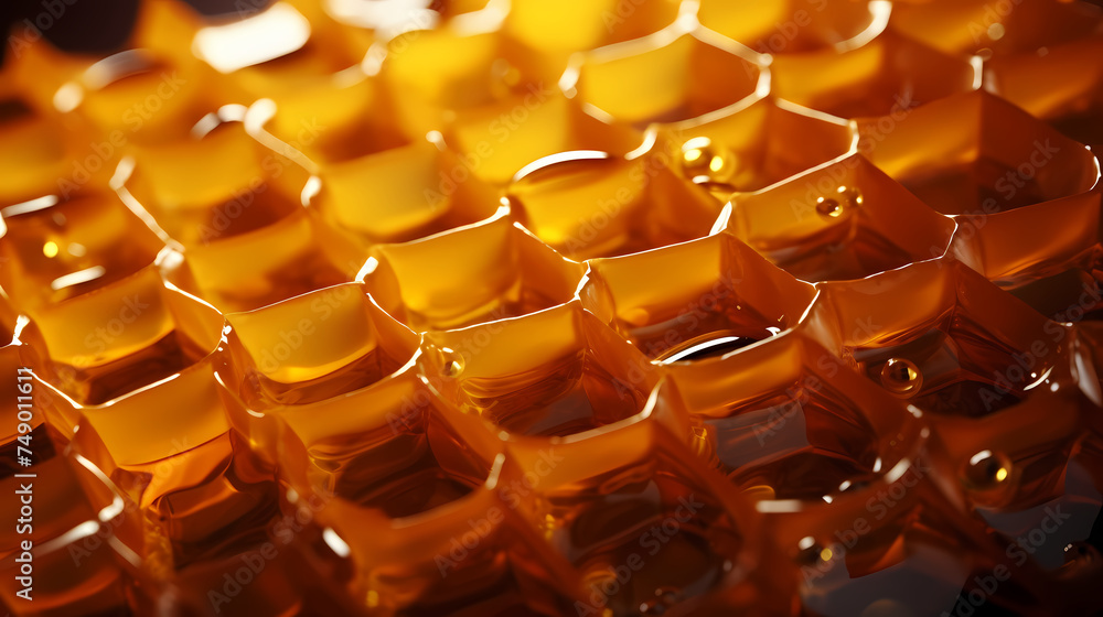 A swarm of bees working hard on a honeycomb with copy space in the background A swarm of bees working hard on a honeycomb with copy space in the background