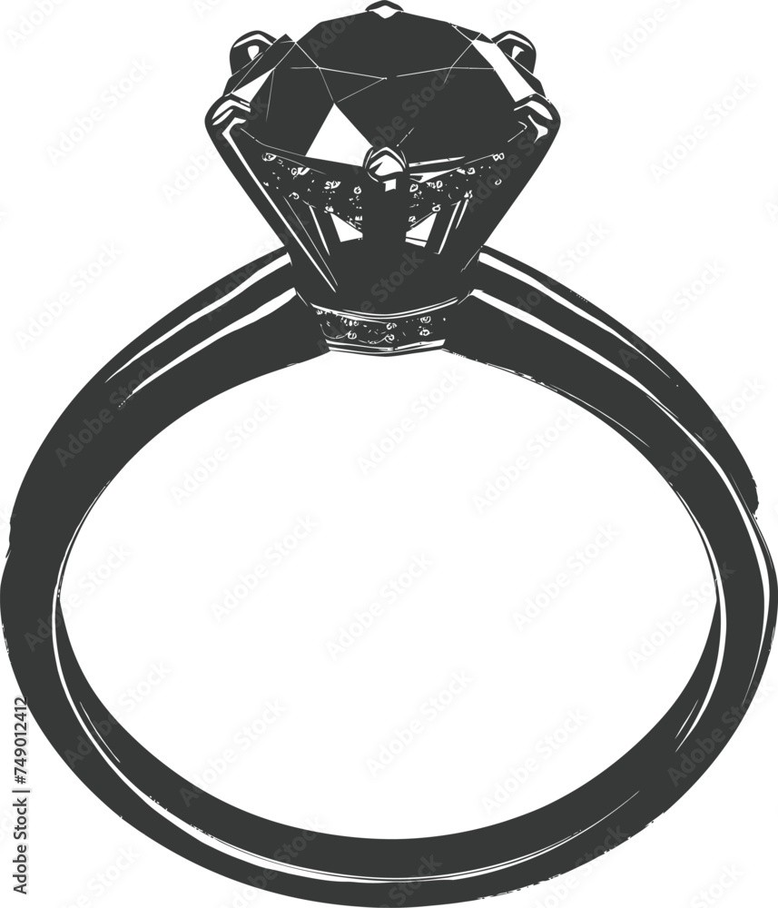 Silhouette Diamond ring black color only full Silhouette Diamond ring black color only full