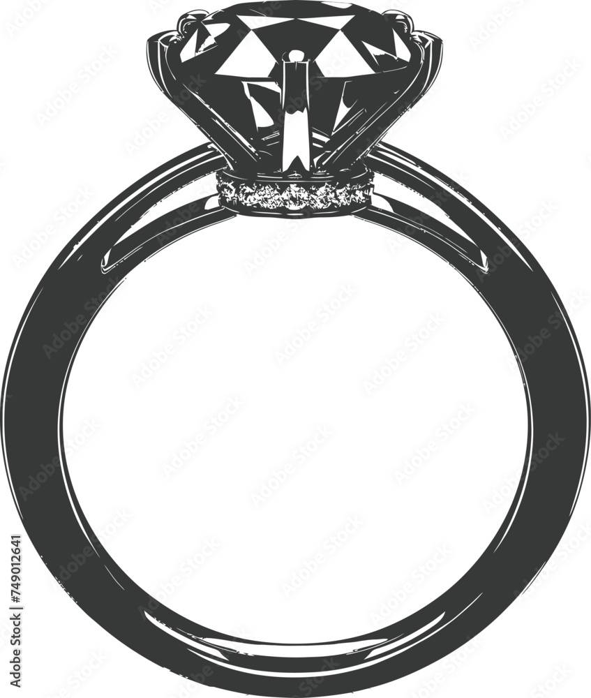 Silhouette Diamond ring black color only full Silhouette Diamond ring black color only full