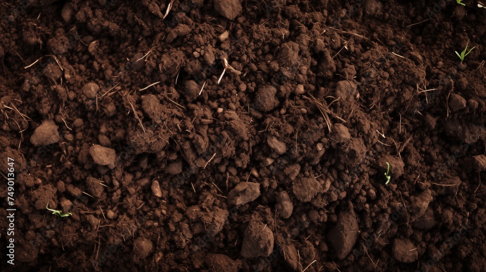 Close up shoot of soil. Gardening, agriculture concept Close up shoot of soil. Gardening, agriculture concept