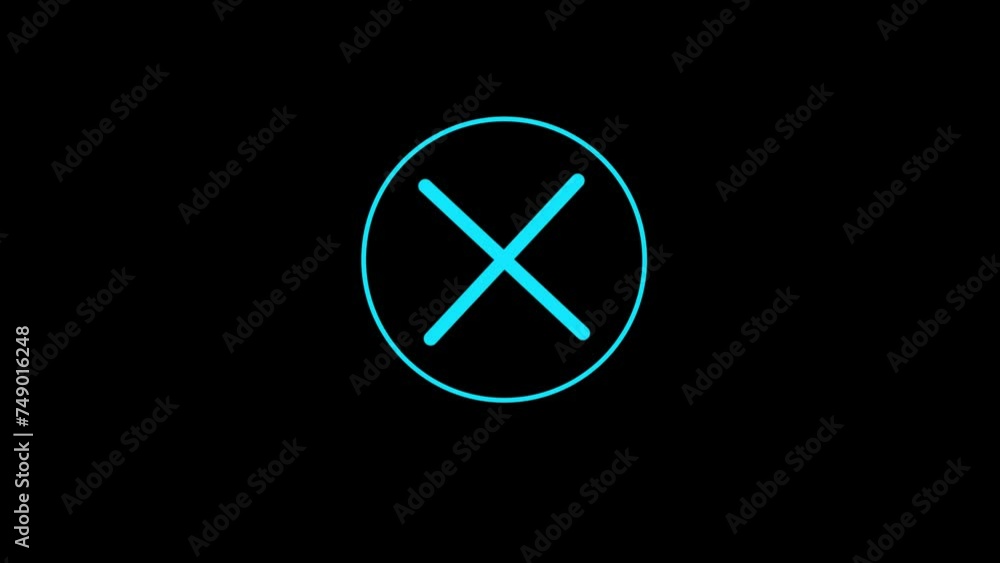 cross symbol animation on white background, Wrong Symbol in Motion graphic, alpha channel included. cross symbol animation on white background, Wrong Symbol in Motion graphic, alpha channel included.