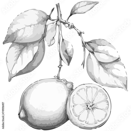 hand drawn illustration of a set of leaves