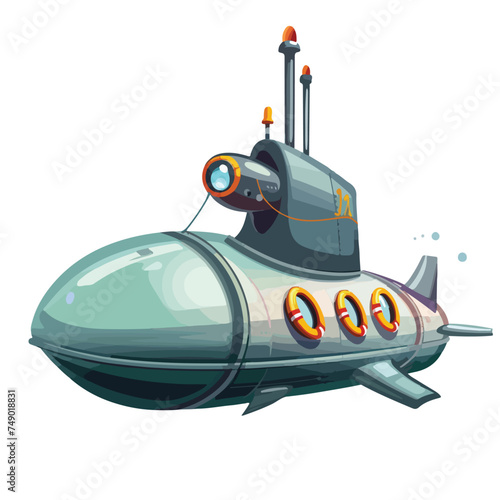 Vector illustration of submarine stock illustration © iclute