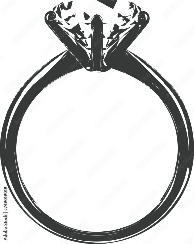 Silhouette Diamond ring black color only full Silhouette Diamond ring black color only full