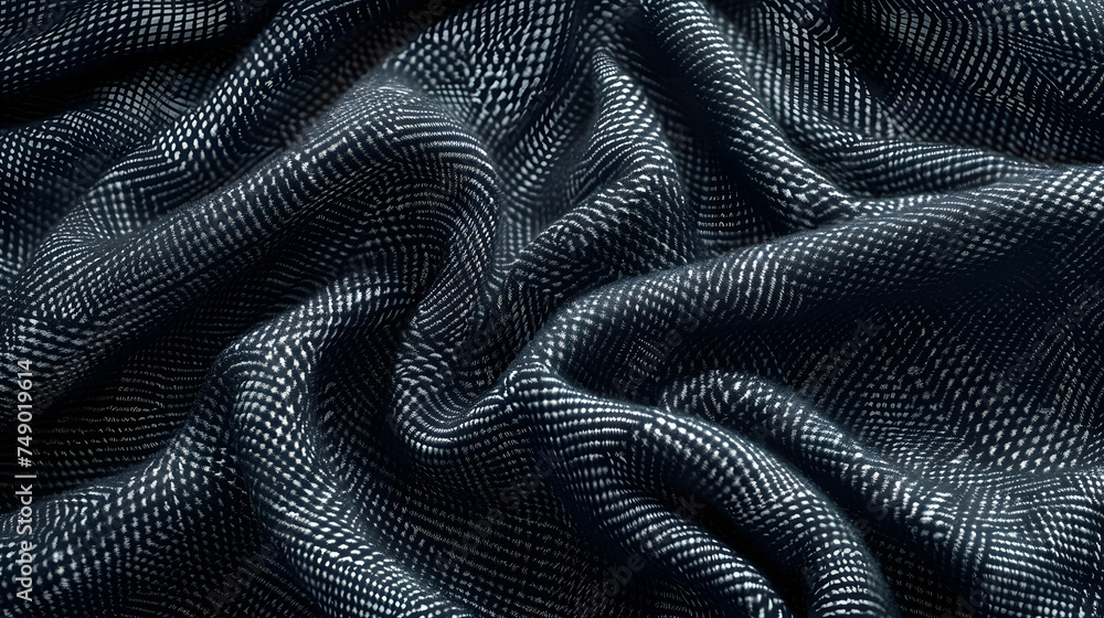 Close Up of Black and White Fabric Close Up of Black and White Fabric