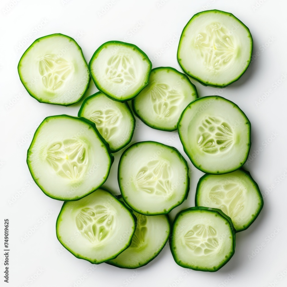 fresh sliced cucumber. fresh sliced cucumber.