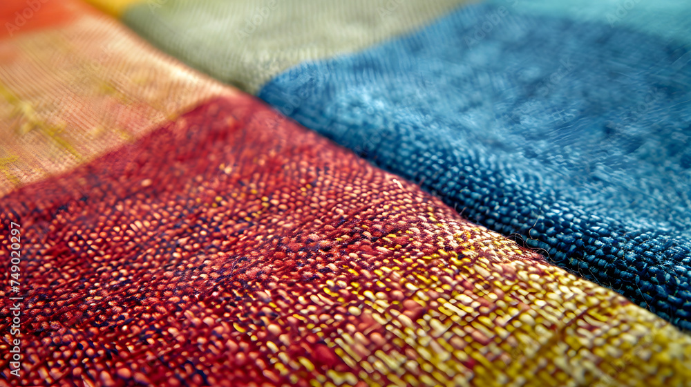 Fototapeta premium Close Up of a Multi Colored Cloth
